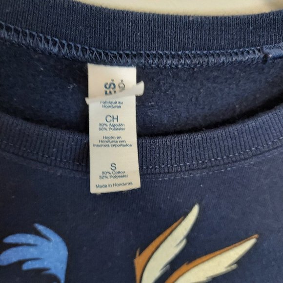 Jerzees Looney Tunes Graphic Pullover Crew Neck Sweatshirt Blue Small - Picture 2 of 3